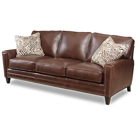 Stationary Sofa with Nailhead Trim